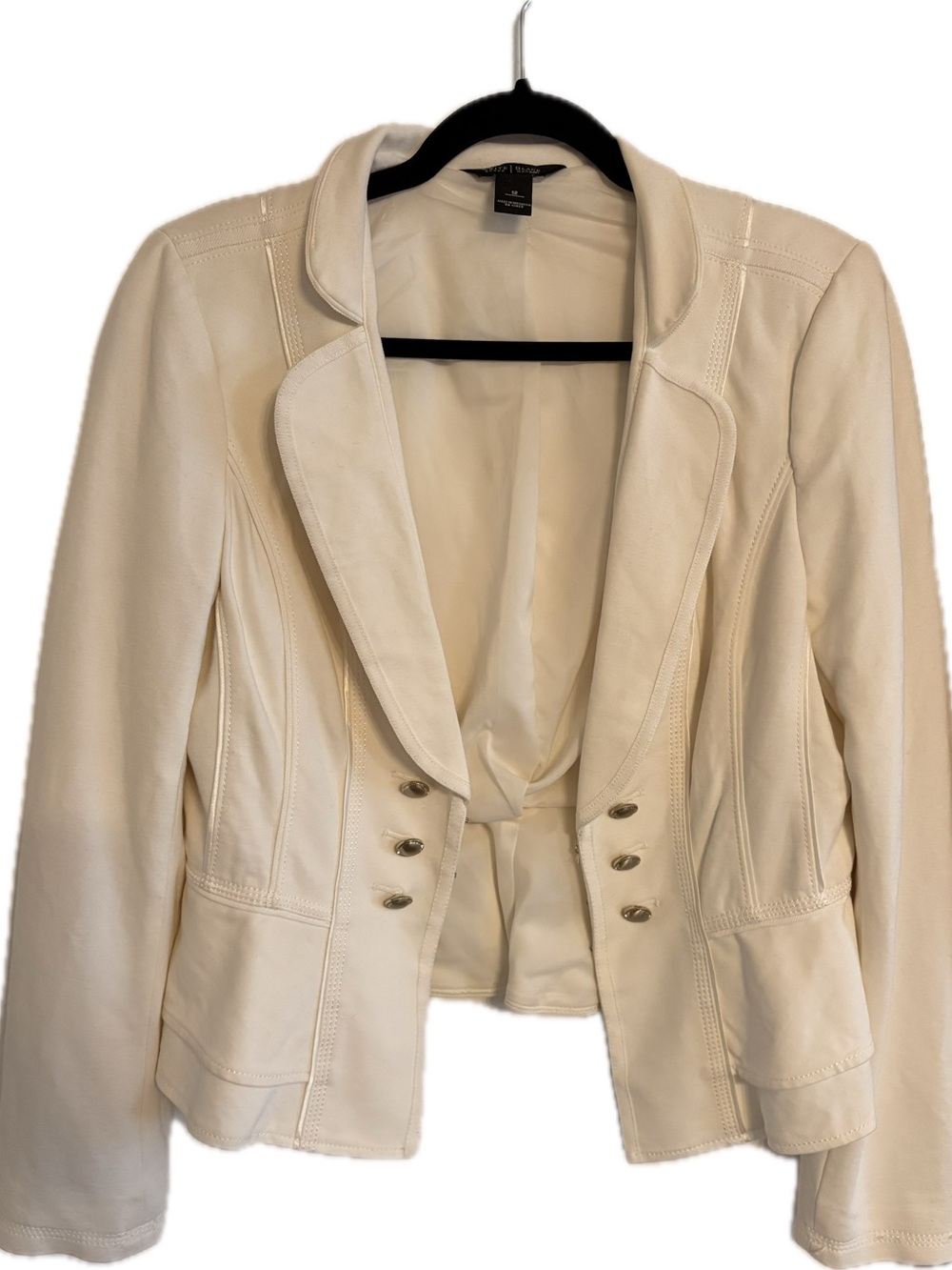 White House Black Market Cream Fitted Women's Blazer